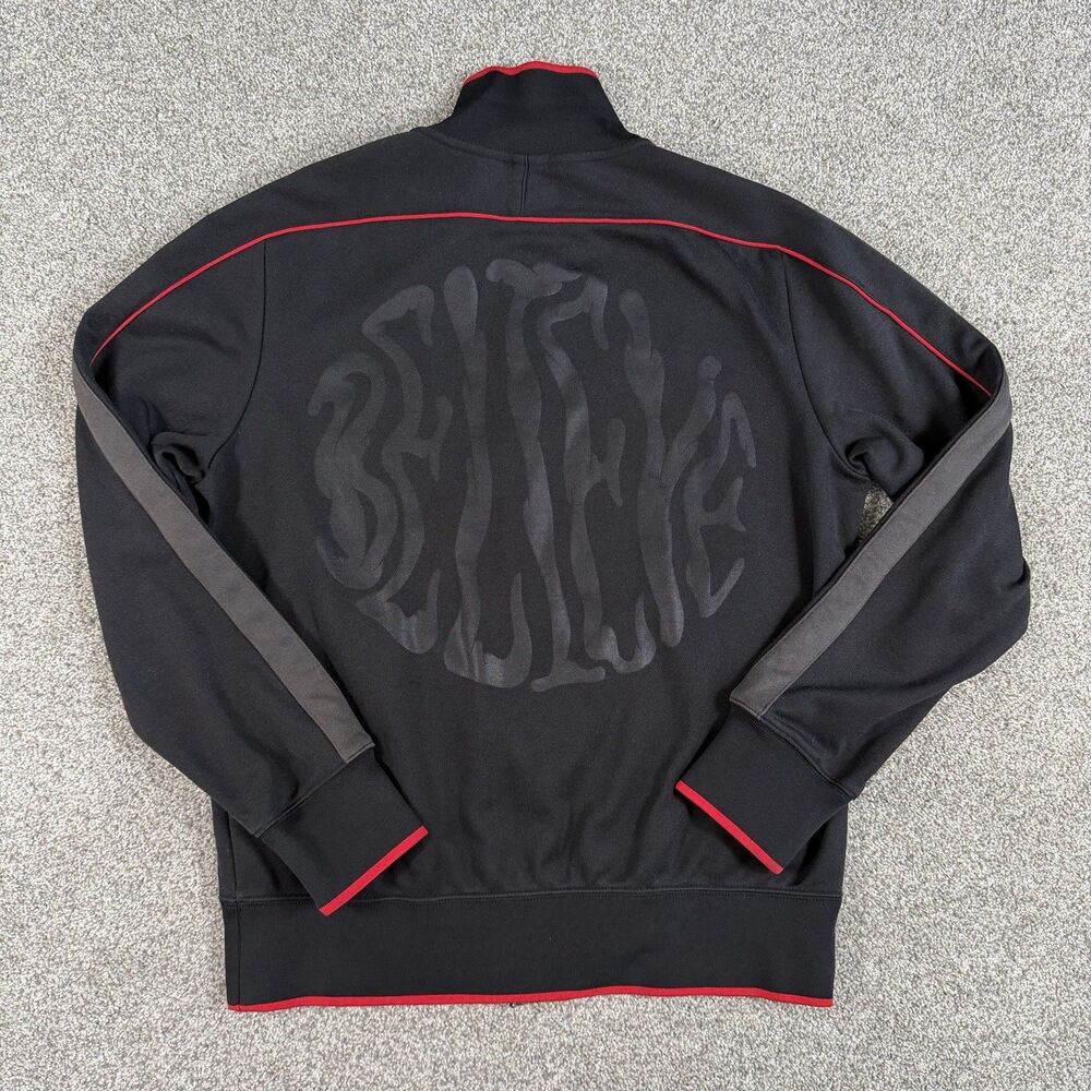 Nike Manchester United Soccer Football Track Jacket Full Zip Black Size Medium